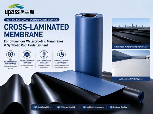 HDPE Cross Laminated Film for Asphalt Waterproof Membranes & Synthetic Roofing Underlayment