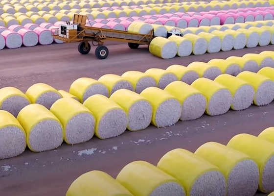 70um 寸法 黄色い HDPE 巻き膜 綿花拾い機 CP770