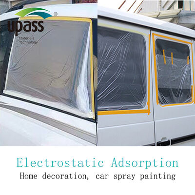 Customizable 50mm PE Plastic Masking Film Soft Protective Paintable Auto Body Spray Painting Roll 120m with Pre-Applied Tape