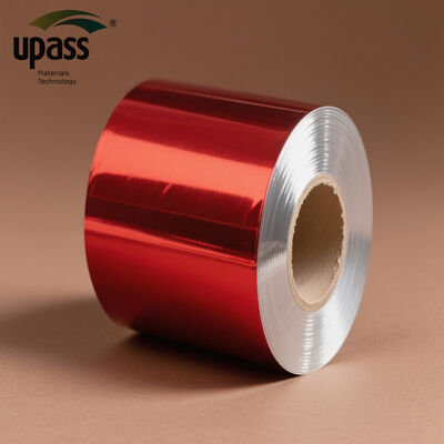 Bestseller High Quality Food Grade BOPP Roll Films Red & Silver Aluminum-Metalized BOPP Laminating Films Soft & Waterproof